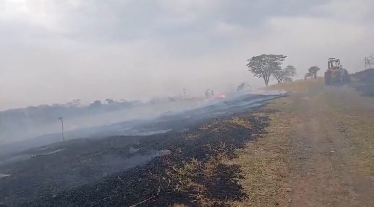 Incêndio próximo à Estação de Adução interrompe abastecimento de água em Marília