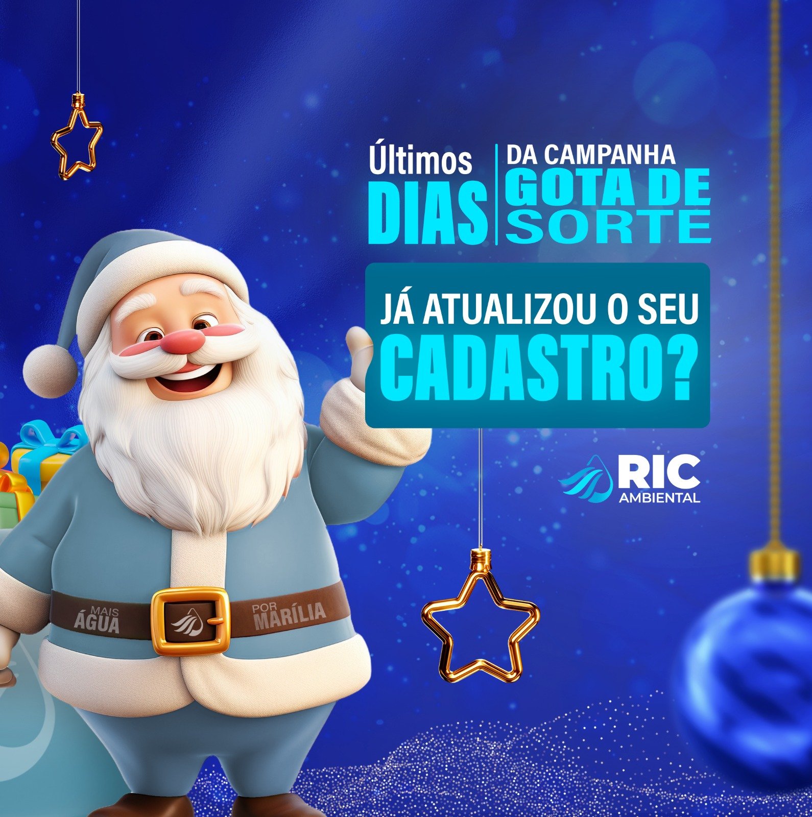 Últimos dias para participar da campanha “Gota de Sorte” da RIC Ambiental