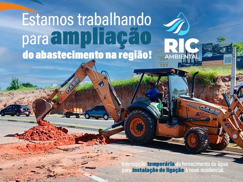 Fornecimento de água é temporariamente interrompido na região do Firenze para ampliação do abastecimento 1 Fornecimento de água é temporariamente interrompido na região do Firenze para ampliação do abastecimento