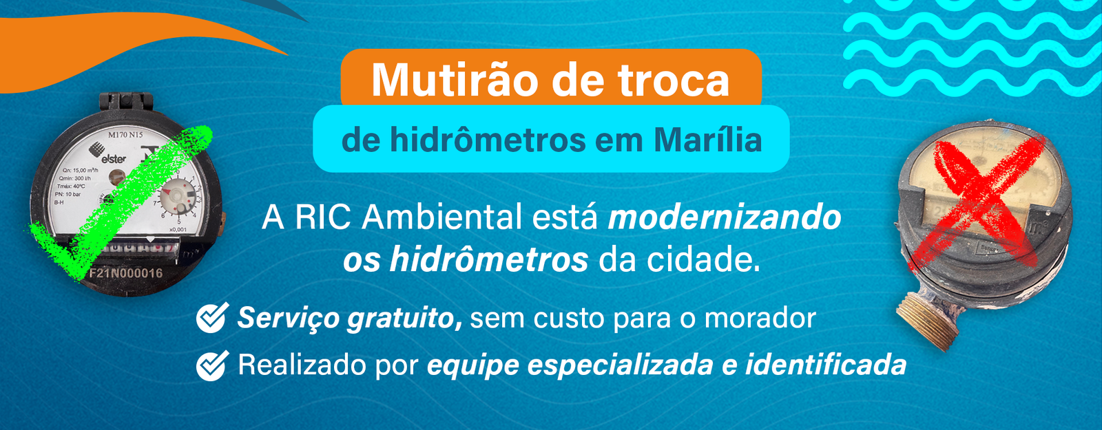 Multirão de troca de hidrômetro em Marília